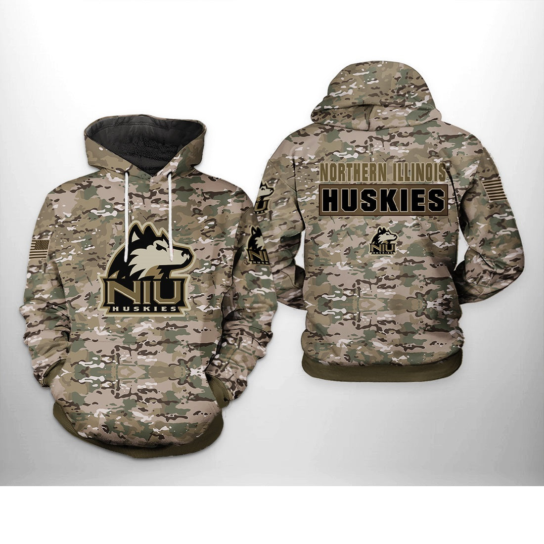 Northern Illinois Huskies Camo Hoodie - Huskie Pride